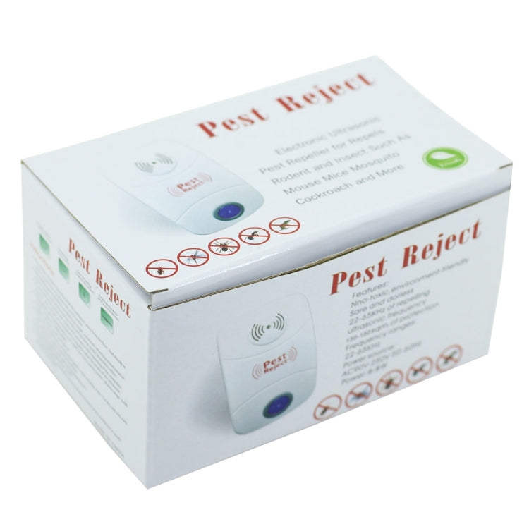 Electronic Ultrasonic Mosquito Rat Pest Control Repeller with LED Light, UK Plug, AC90V-250V(White) by buy2fix