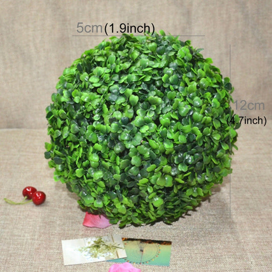 Artificial Aglaia Odorata Plant Ball Topiary Wedding Event Home Outdoor Decoration Hanging Ornament, Diameter: 4.7 inch by buy2fix