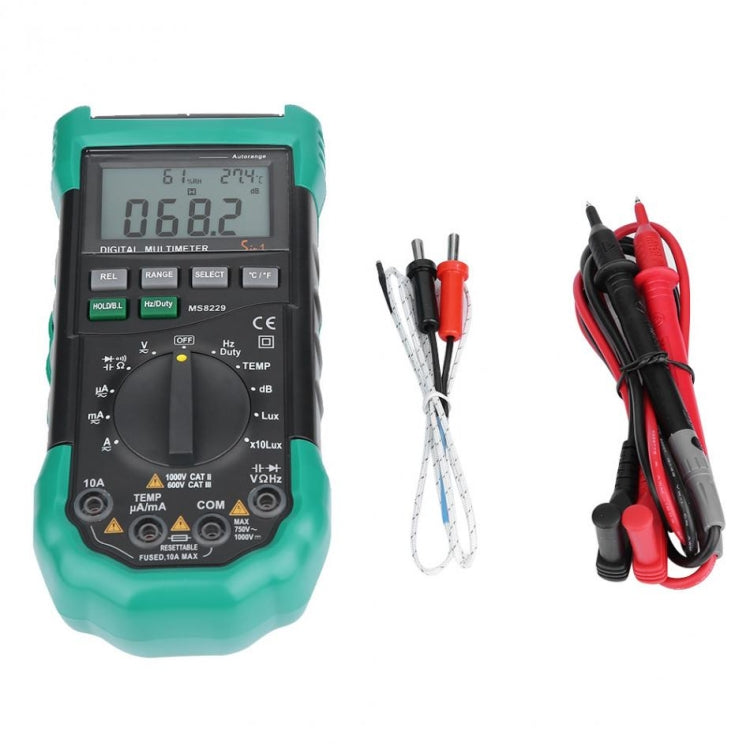 BSIDE MS8229 Digital Multimeter LUX Noise Meter Temperature Humidity Tester by BSIDE