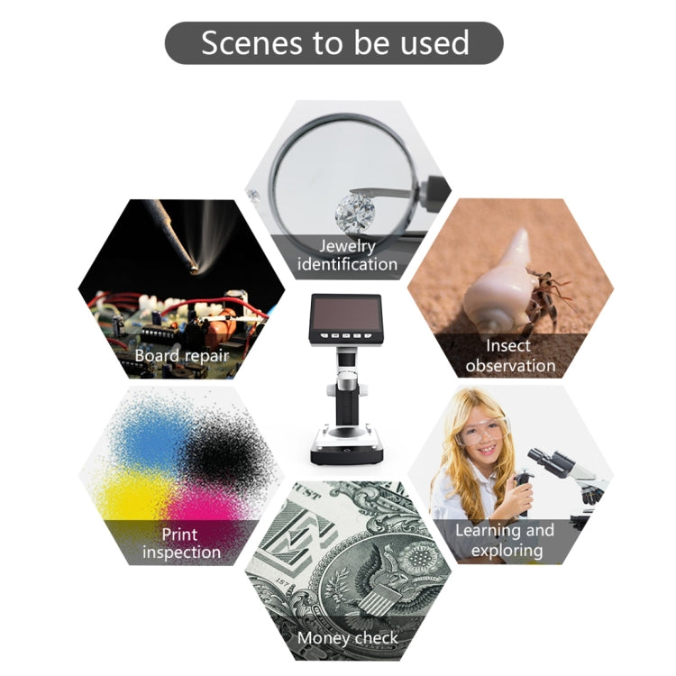 inskam306 1080P 4.3 inch Display Screen HD Digital Microscope by buy2fix