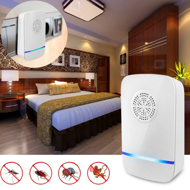 Electronic Ultrasonic Anti Mosquito Rat Insect Pest Repeller with Light, AC 110-220V by buy2fix