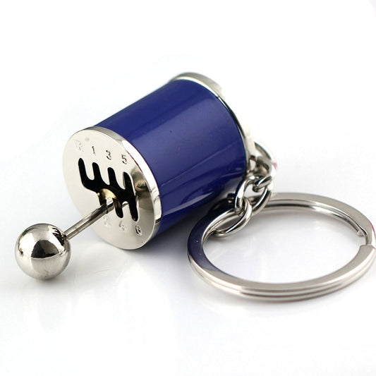 Six-speed Manual Shift Gear Keychain Key Ring Holder(Blue) by buy2fix