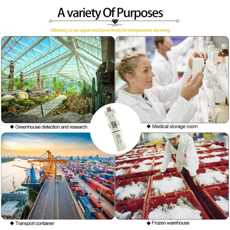 BENETECH GM1366 USB Digital Temperature and Humidity Recorder Meter with Alarm by BENETECH