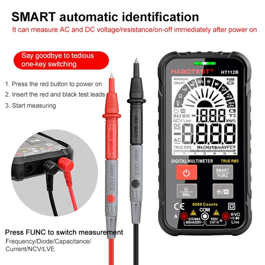HABOTEST HT112B Mini Digital Display High-precision Multimeter by HABOTEST