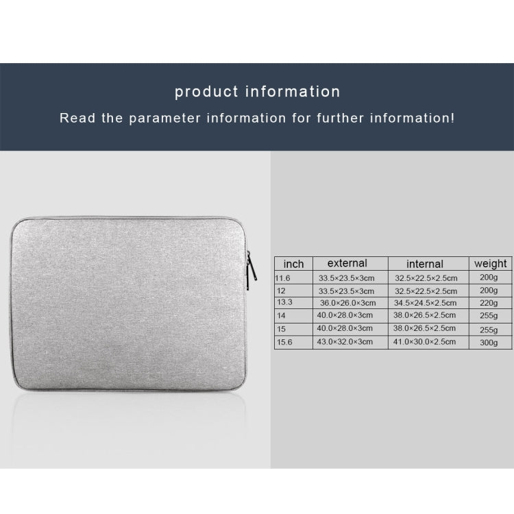 For 13 inch and Below Universal Wearable Oxford Cloth Soft Business Inner Package Laptop Tablet Bag(Grey) by buy2fix
