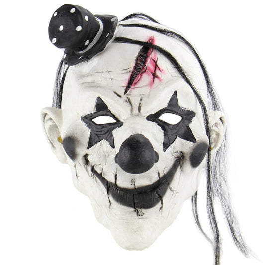 Halloween Festival Party Latex Devil Clown Frightened Mask Headgear, with Hair by buy2fix