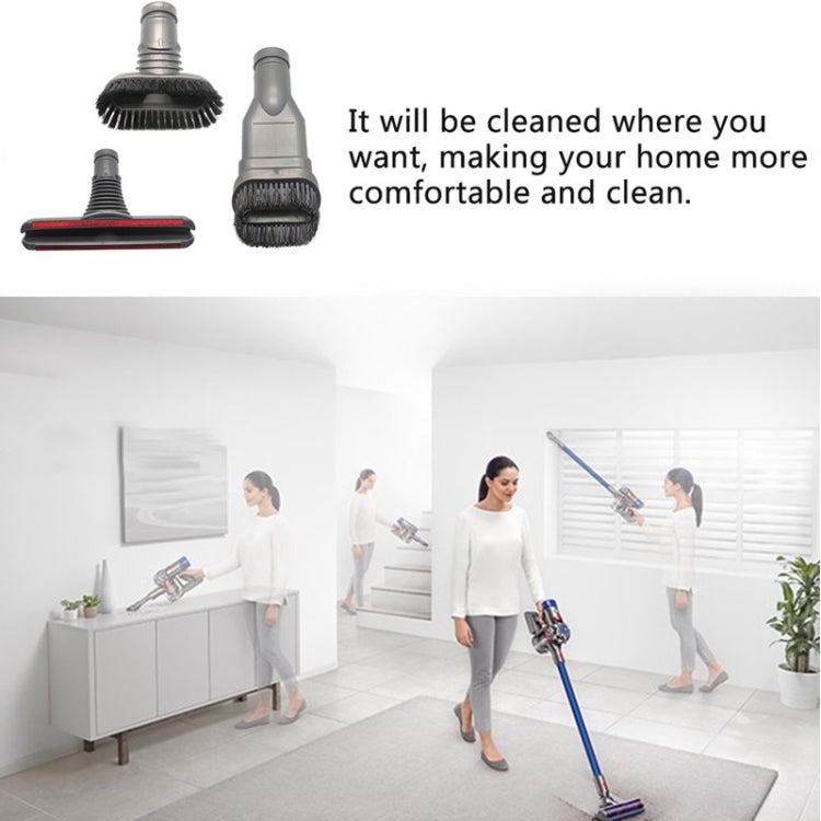 XD969 3 in 1 Round Brush + Stiff Brush + Bed Brush for Dyson Vacuum Cleaner by buy2fix