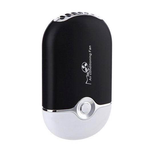 Portable Mini USB Charging Air Conditioner Refrigerating Handheld Small Fan (Black) by buy2fix