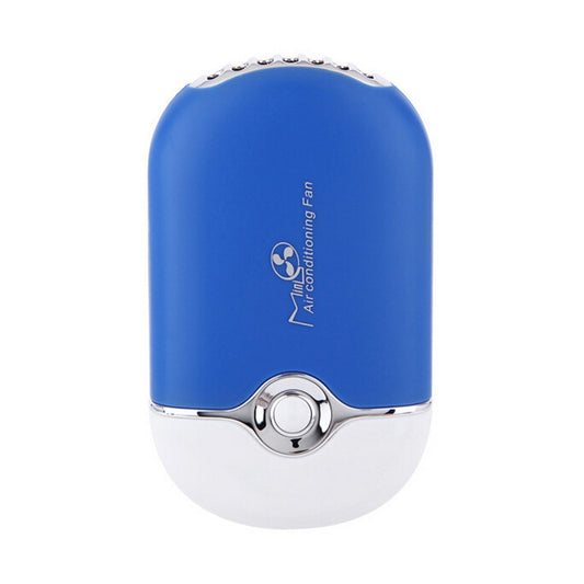 Portable Mini USB Charging Air Conditioner Refrigerating Handheld Small Fan (Blue) by buy2fix