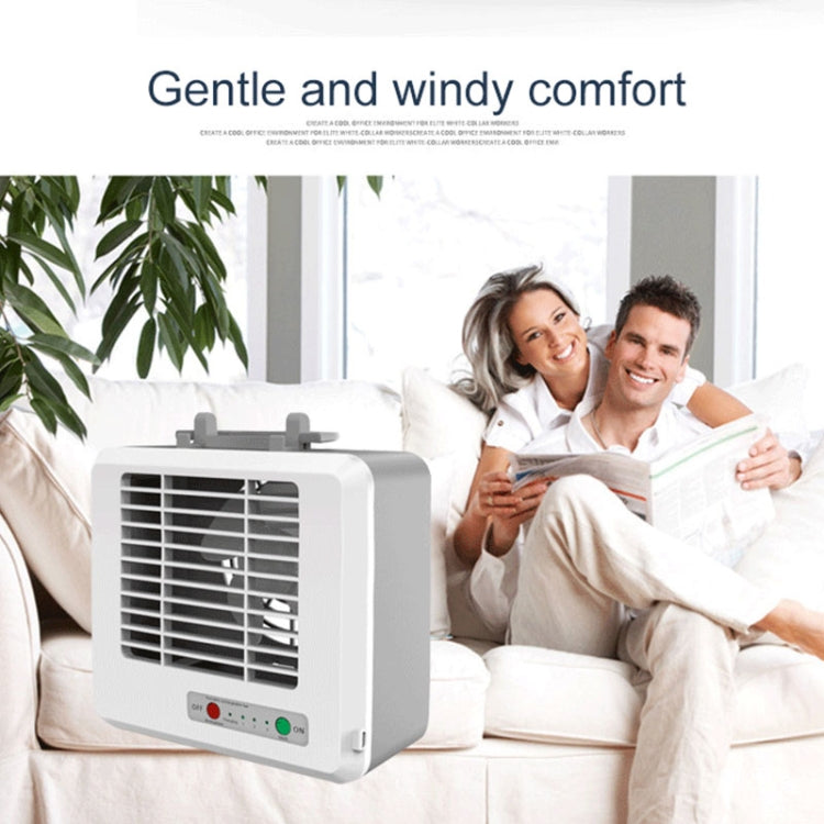 Portable Mini Silent Household Energy Saving Desktop Air Conditioner Fan Electric Air Cooler(White) by buy2fix
