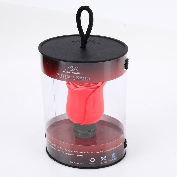 Rose Flower Shaped Universal Vehicle Car Manual Automatic Gear Shift Knob (Red) by buy2fix