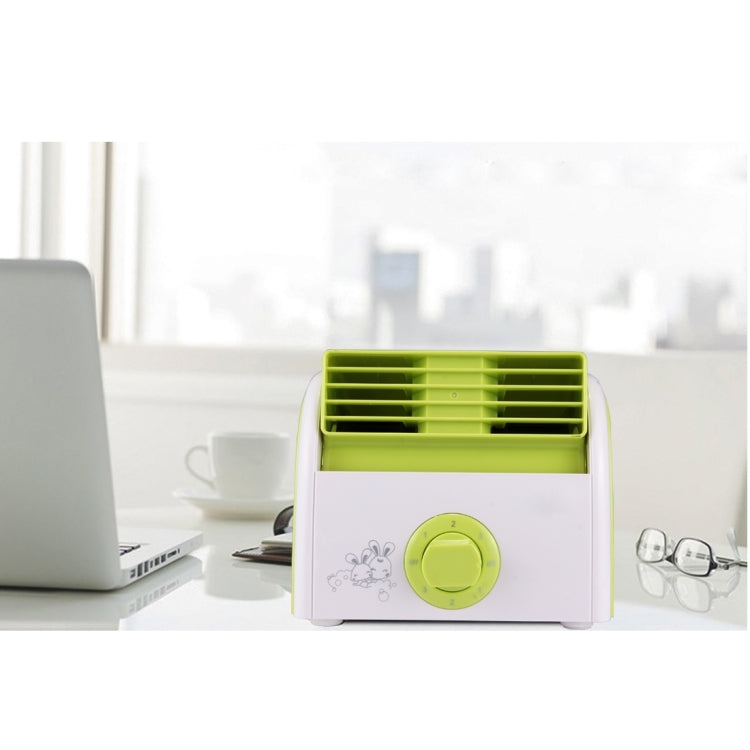 30W Turbine No Blade Mini Desktop Mute Fan for Dormitory / Bedroom / Living Room / Office, 3 Kinds Speed Modes, AC 220V(Green) by buy2fix