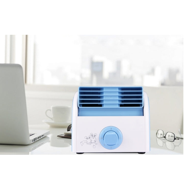 30W Turbine No Blade Mini Desktop Mute Fan for Dormitory / Bedroom / Living Room / Office, 3 Kinds Speed Modes, AC 220V(Blue) by buy2fix