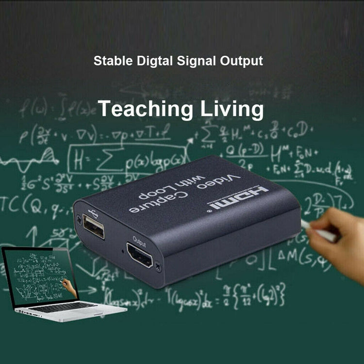 USB 2.0 to HDMI 4K HD Video Capture with Loop (Black) by buy2fix