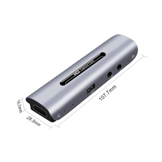 Z35 HDMI Female + Mic to HDMI Female + Audio + USB HD Video & Audio Capture Card with Loop by buy2fix