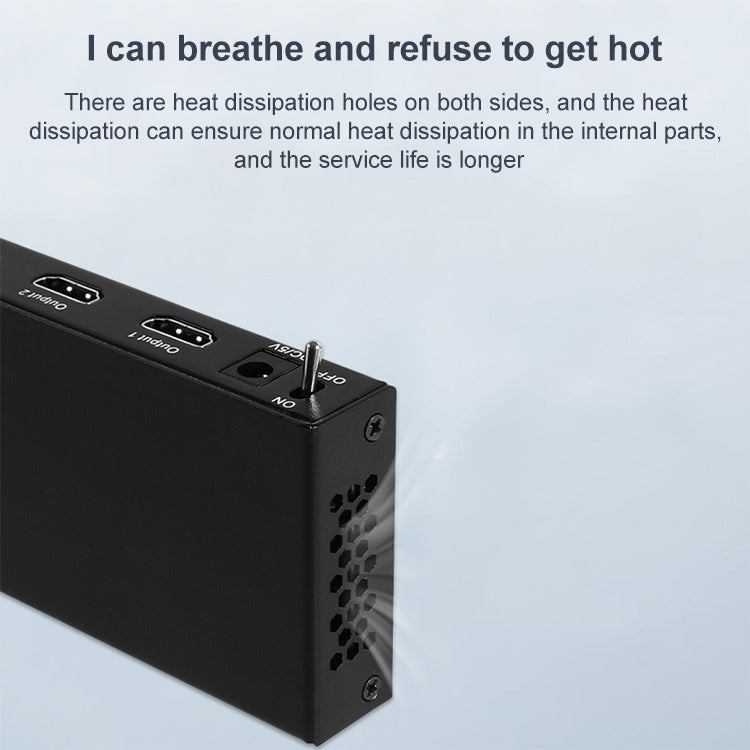 Measy SPH104 1 to 4 4K HDMI 1080P Simultaneous Display Splitter, US Plug by Measy