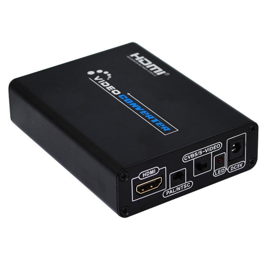 HDMI to Composite / AV S-Video Converter RCA CVBS/L/R Video Converter Adapter, EU Plug by buy2fix