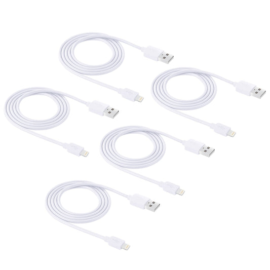 5 PCS HAWEEL 1m High Speed 8 pin to USB Sync and Charging Cable Kit for iPhone, iPad(White) by buy2fix