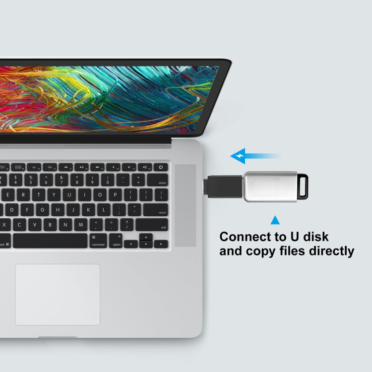 HAWEEL USB-C / Type-C Male to USB 3.0 Female OTG Data Transmission Adapter(Black) by buy2fix