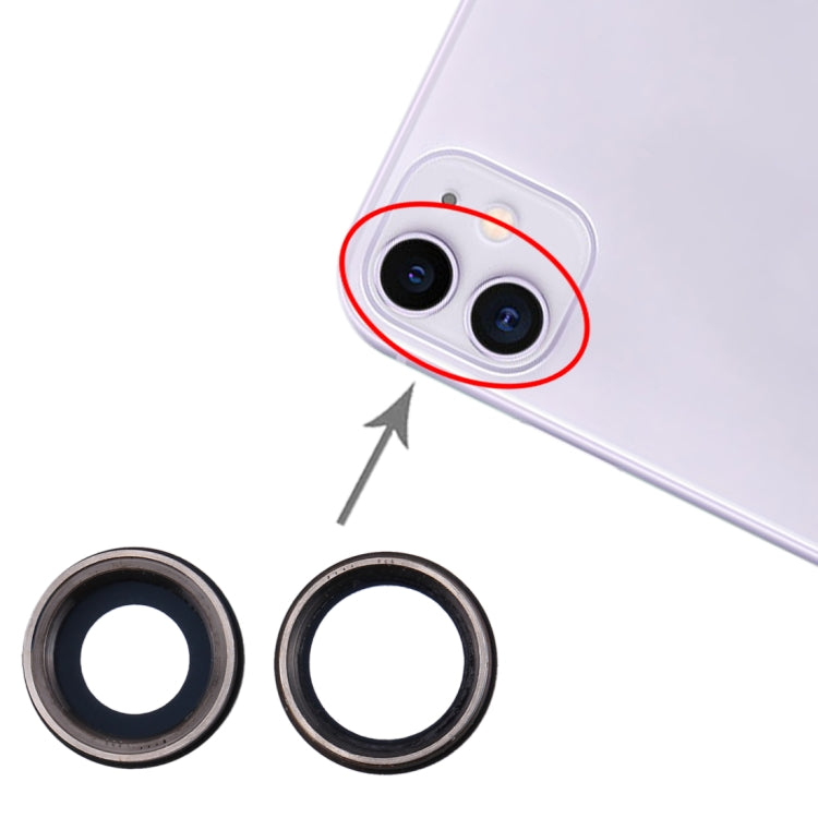 2 PCS Back Camera Bezel with Lens Cover for iPhone 11 by buy2fix