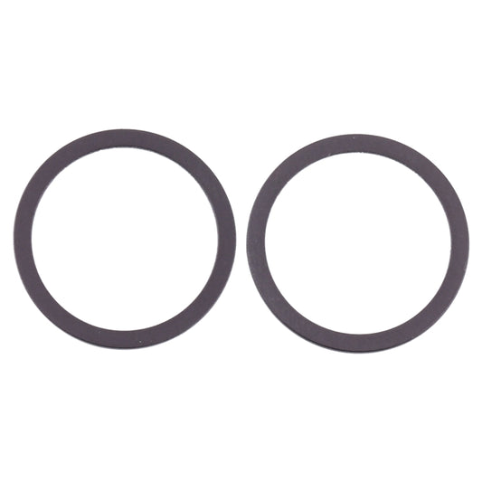 2 PCS Rear Camera Glass Lens Metal Protector Hoop Ring for iPhone 12(Black) by buy2fix