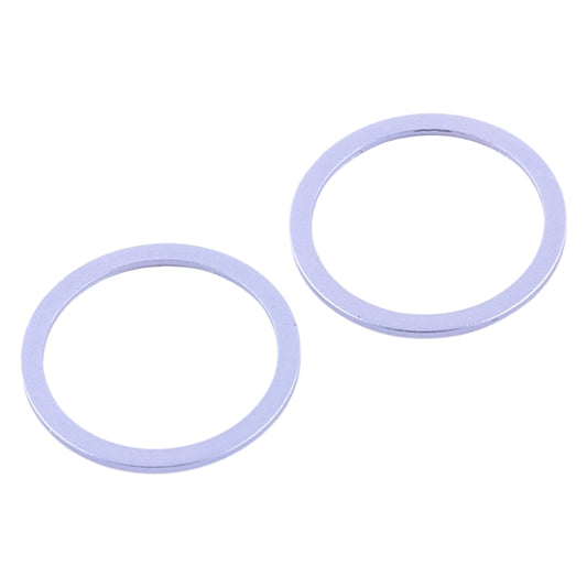 2 PCS Rear Camera Glass Lens Metal Protector Hoop Ring for iPhone 12(Purple) by buy2fix