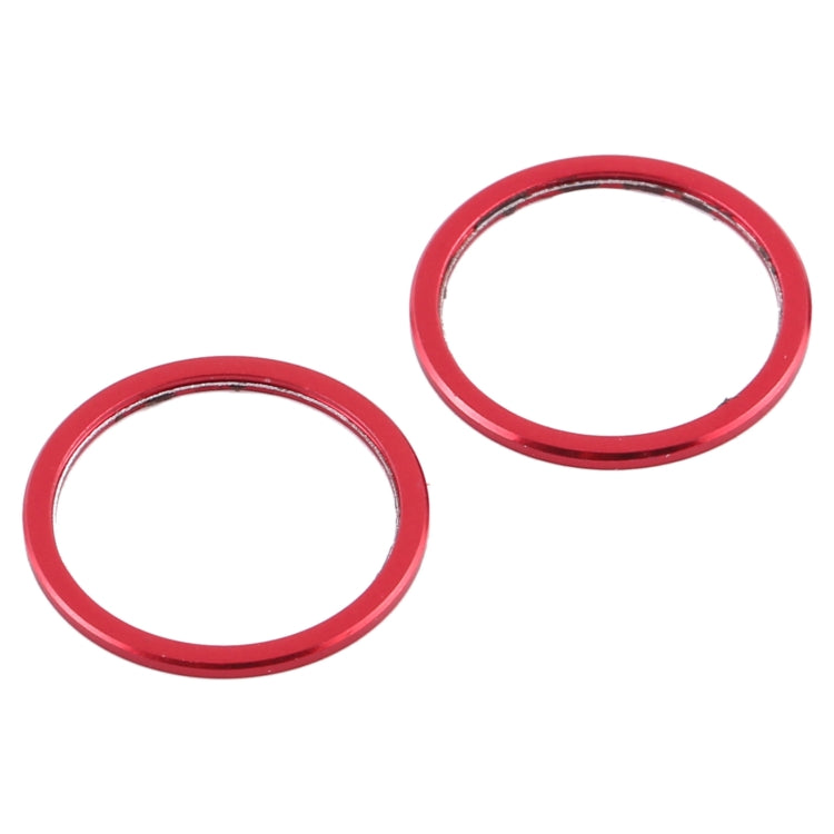 2 PCS Rear Camera Glass Lens Metal Protector Hoop Ring for iPhone 12(Red) by buy2fix