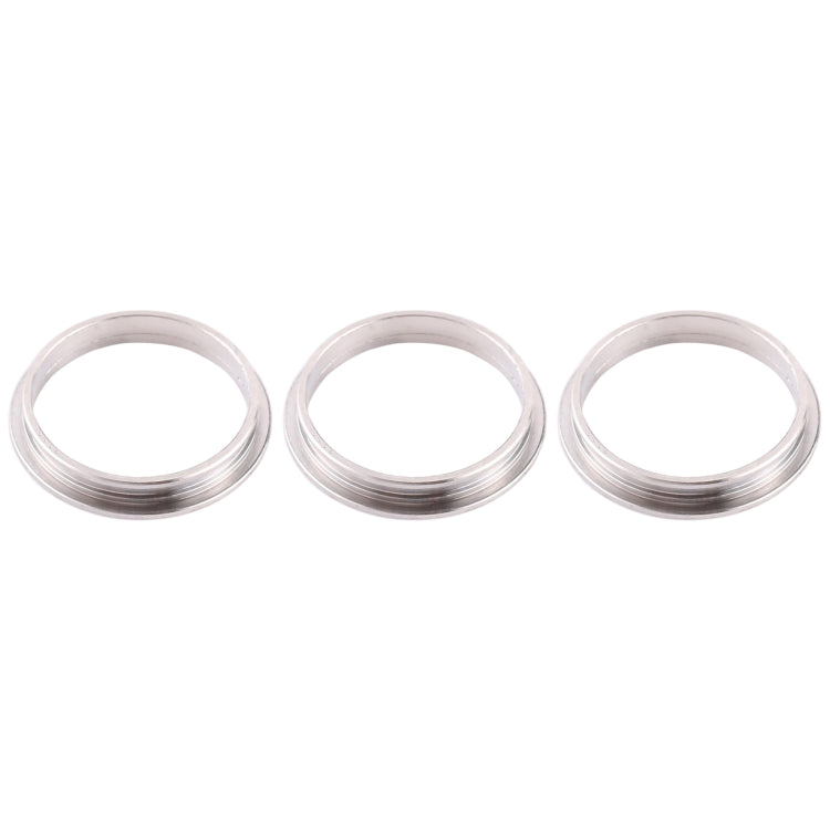 3 PCS Rear Camera Glass Lens Metal Protector Hoop Ring for iPhone 12 Pro(Silver) by buy2fix