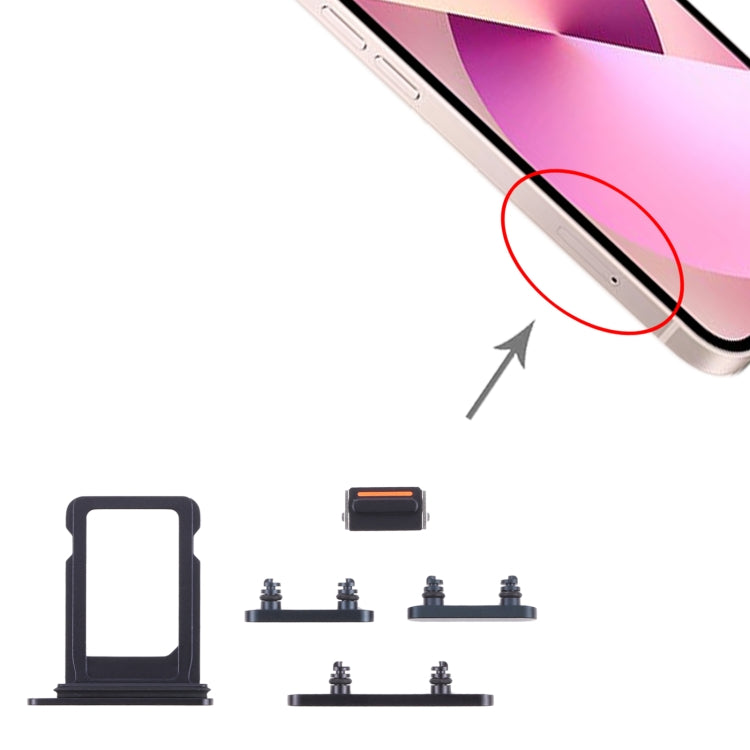 SIM Card Tray + Side Keys for iPhone 13 Mini(Midnight) by buy2fix
