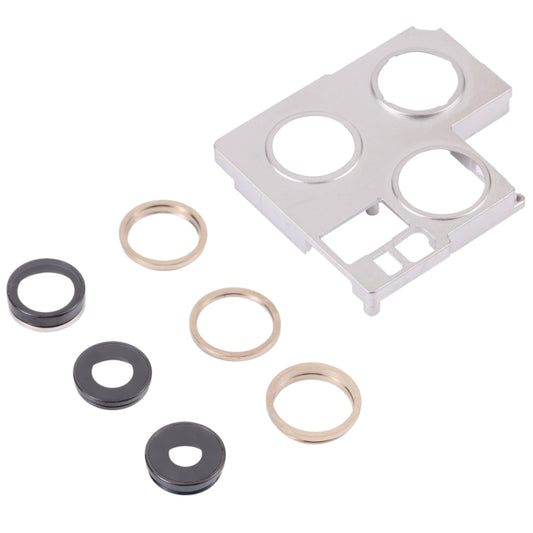 Camera Lens Cover With Retaining Bracket for iPhone 13 Pro Max(Gold) by buy2fix