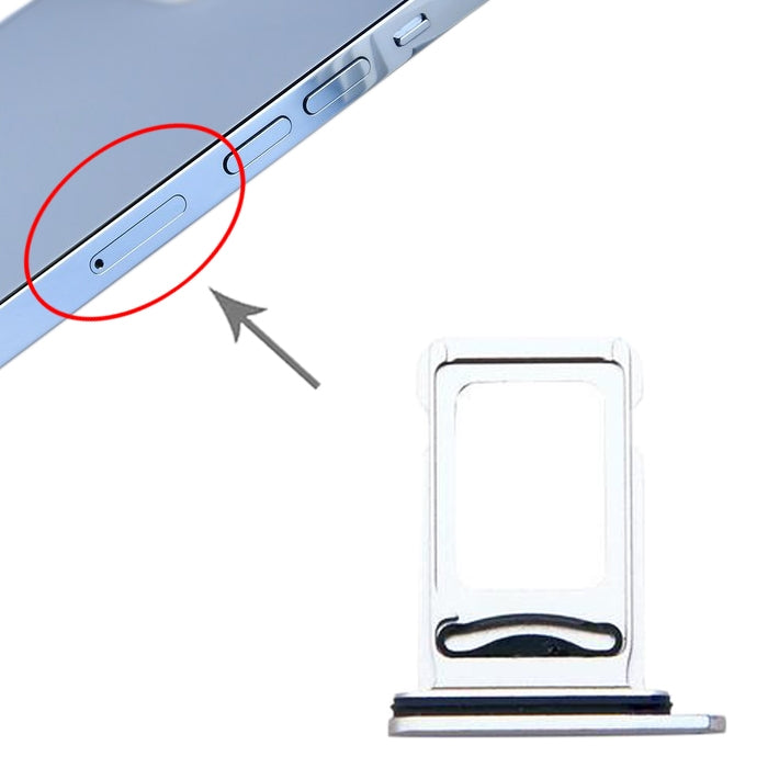 SIM+SIM Card Tray for iPhone 13 Pro Max(Silver) by buy2fix