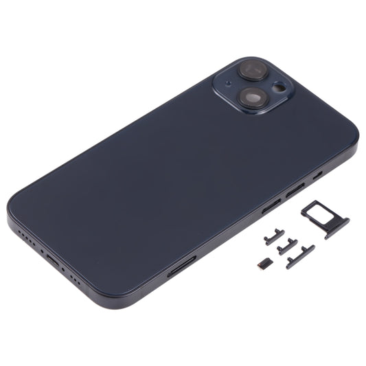 Back Housing Cover with SIM Card Tray & Side Keys & Camera Lens for iPhone 13(Black) by buy2fix