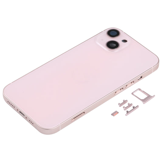 Back Housing Cover with SIM Card Tray & Side Keys & Camera Lens for iPhone 13(Pink) by buy2fix