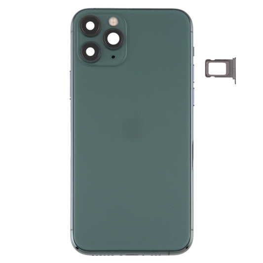 Battery Back Cover (with Side Keys & Card Tray & Power + Volume Flex Cable & Wireless Charging Module) for iPhone 11 Pro(Green) by buy2fix