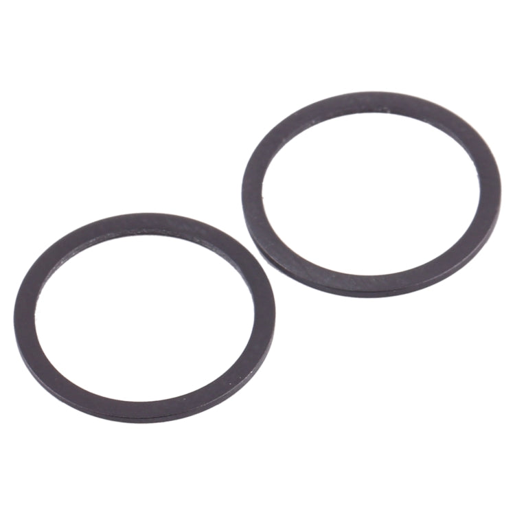 2 PCS Rear Camera Glass Lens Metal Protector Hoop Ring for iPhone 12 Mini(Black) by buy2fix