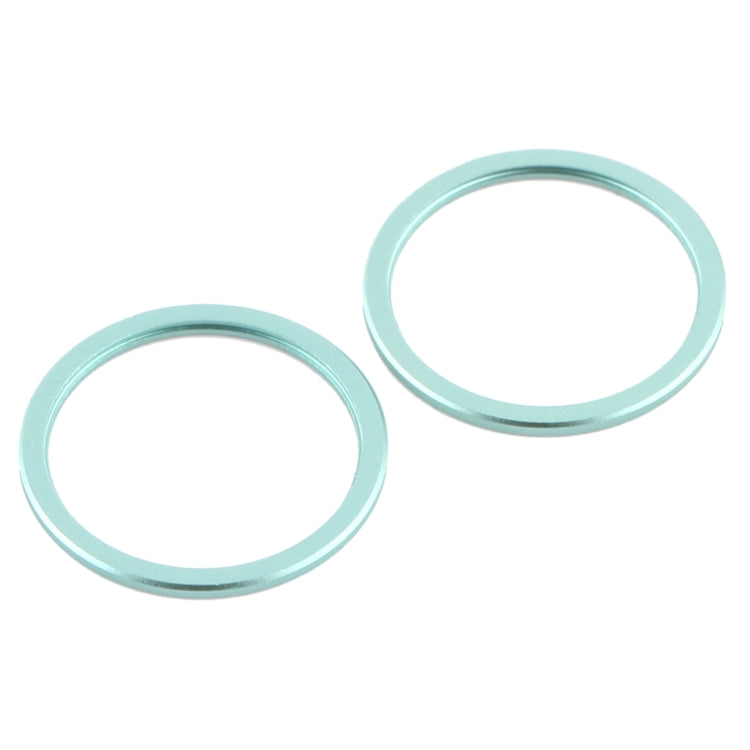 2 PCS Rear Camera Glass Lens Metal Protector Hoop Ring for iPhone 12 Mini(Green) by buy2fix