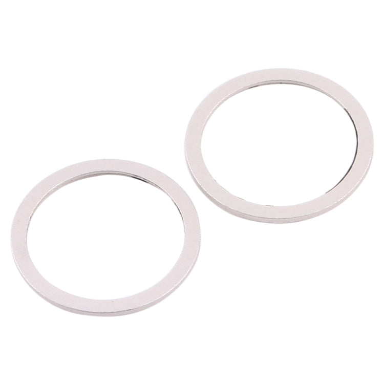 2 PCS Rear Camera Glass Lens Metal Protector Hoop Ring for iPhone 12 Mini(White) by buy2fix
