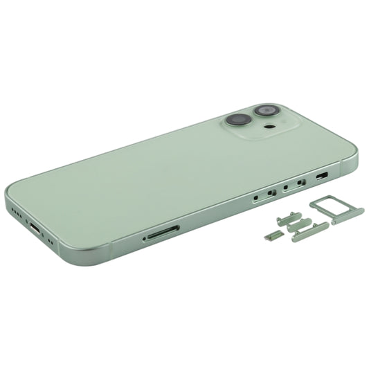 Back Housing Cover with SIM Card Tray & Side Keys & Camera Lens for iPhone 12 mini(Green) by buy2fix