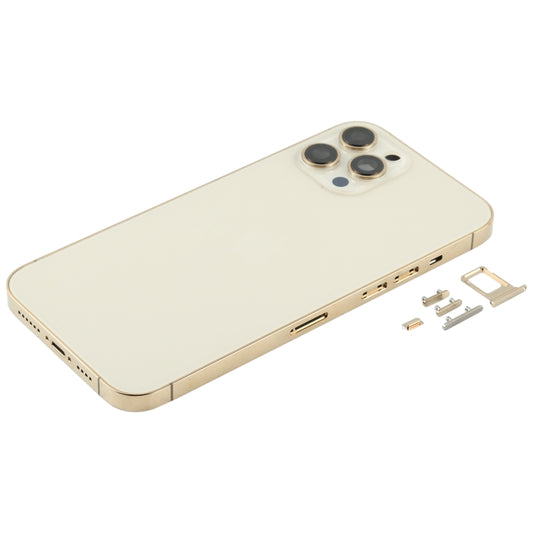 Back Housing Cover with SIM Card Tray & Side keys & Camera Lens for iPhone 12 Pro Max(Gold) by buy2fix