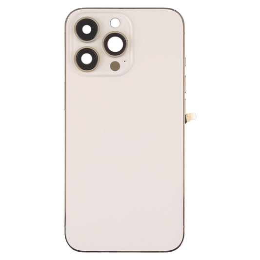 For iPhone 13 Pro Battery Back Cover with Side Keys & Card Tray & Power + Volume Flex Cable & Wireless Charging Module(Gold) by buy2fix
