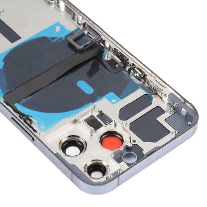 For iPhone 13 Pro Battery Back Cover with Side Keys & Card Tray & Power + Volume Flex Cable & Wireless Charging Module(Blue) - Repair & Spare Parts by buy2fix | Online Shopping UK | buy2fix