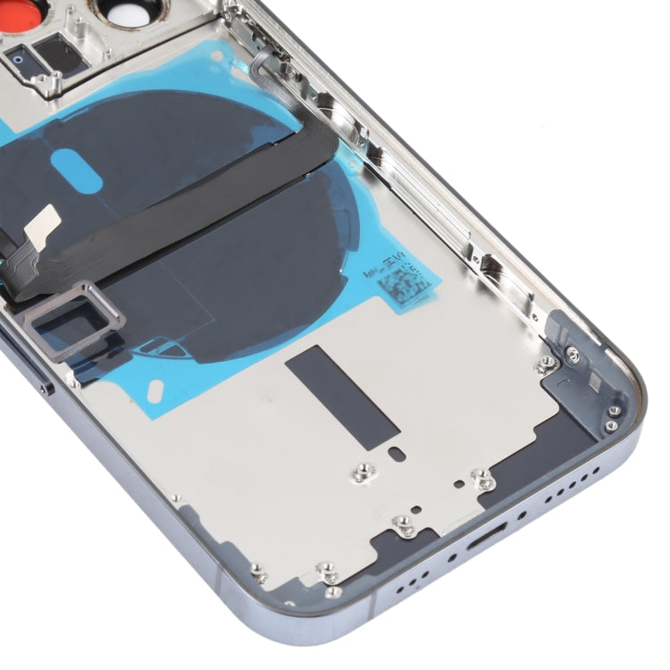 For iPhone 13 Pro Battery Back Cover with Side Keys & Card Tray & Power + Volume Flex Cable & Wireless Charging Module(Blue) - Repair & Spare Parts by buy2fix | Online Shopping UK | buy2fix