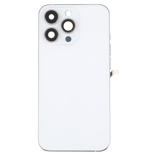 For iPhone 13 Pro Battery Back Cover with Side Keys & Card Tray & Power + Volume Flex Cable & Wireless Charging Module(White) by buy2fix