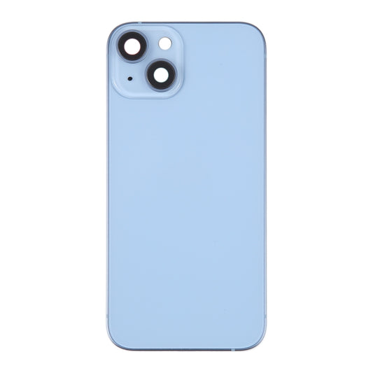 For iPhone 14 Battery Back Cover with Middle Frame / Side Keys(Blue) by buy2fix