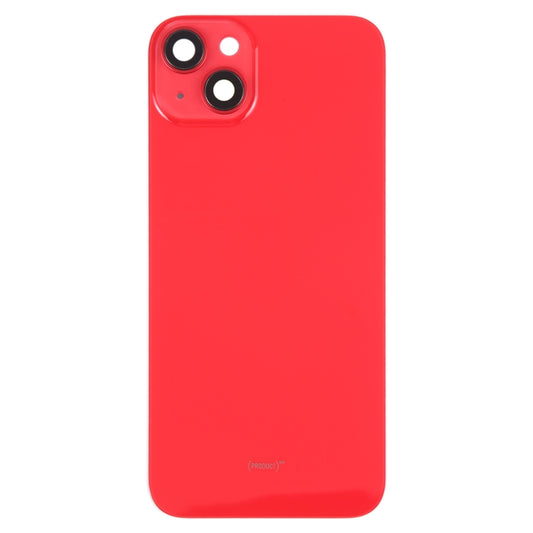 Glass Battery Back Cover with Holder for iPhone 14 Plus(Red) by buy2fix