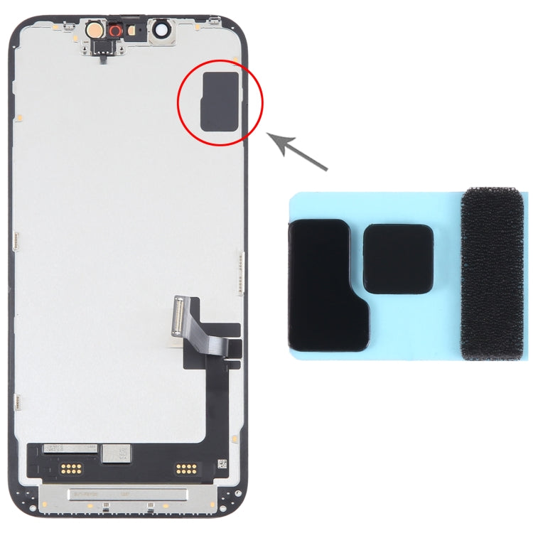100/Set LCD Black Adhesive Sticker For iPhone 14 / 14 Plus by buy2fix