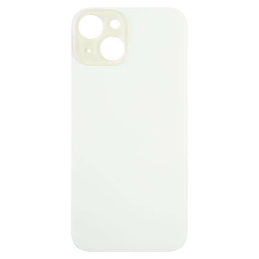 For iPhone 15 Easy Replacement Big Camera Hole Glass Back Battery Cover(Yellow) by buy2fix
