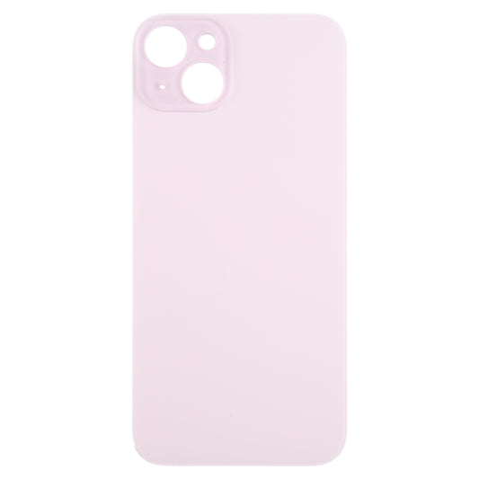 For iPhone 15 Plus Easy Replacement Big Camera Hole Glass Back Battery Cover(Pink) by buy2fix