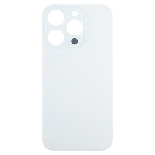 For iPhone 15 Pro Easy Replacement Big Camera Hole Glass Back Battery Cover(White) by buy2fix
