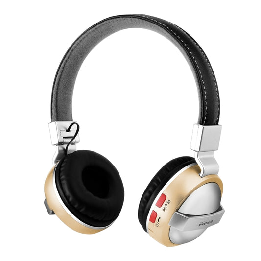 BTH-868 Stereo Sound Quality V4.2 Bluetooth Headphone, Bluetooth Distance: 10m, Support 3.5mm Audio Input & FM(Gold) by buy2fix